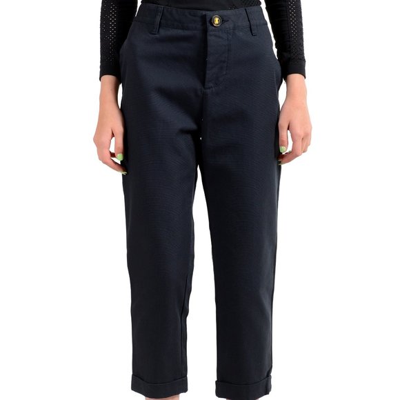 Dsquared2 Womens Navy Blue Flat Front Casual Pants